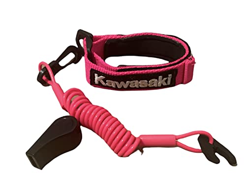 Kawasaki Jetski STX1100 ZXI STX12F ULTRA STX15F X2 Lanyard With Whistle Wrist Band Lanyard Pink