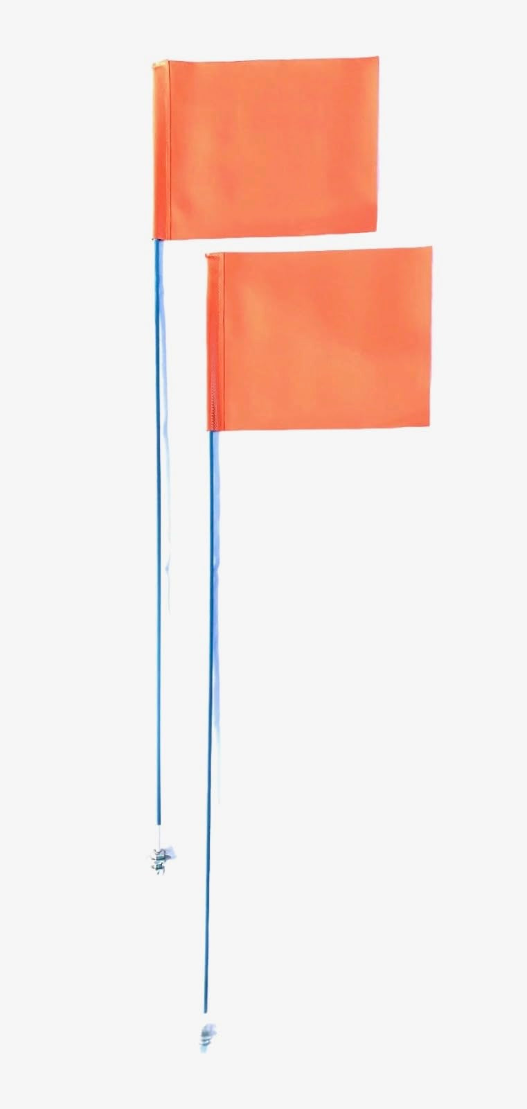 JLP 3.5' Snow Plow Markers & Flags Blue Set Guides Edge Markers Clearing Poles Re-usable, Red