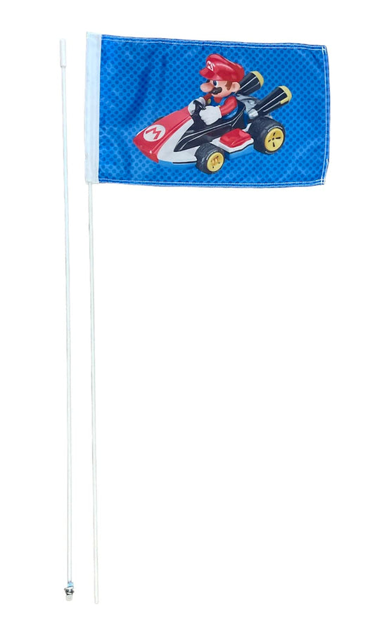 Bandera flexible de 2 piezas de 7 pies para Silverado, Sierra, Raptor, Tundra, Can-am, RZR, Mario Cart