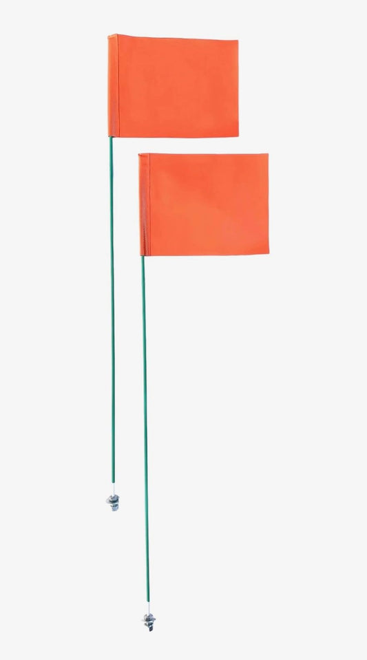 JLP 3.5' Snow Plow Markers & Flags Green Set Guides Edge Markers Clearing Poles Re-usable