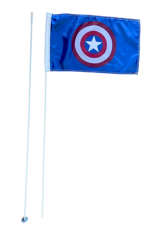 Silverado Sierra Raptor Tundra Flexible 2 Part 7' Whip Flag Can-am RZR Captain America