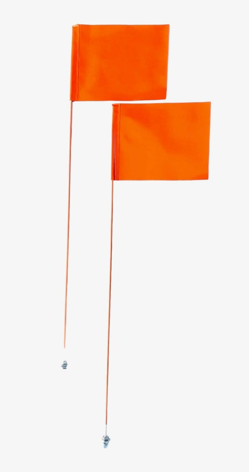 JLP 7' Foot Snow Plow Markers & Flags Orange Set Elite Snow Dogg Warn Vestil Tarter Fisher Moose Meyer, Red