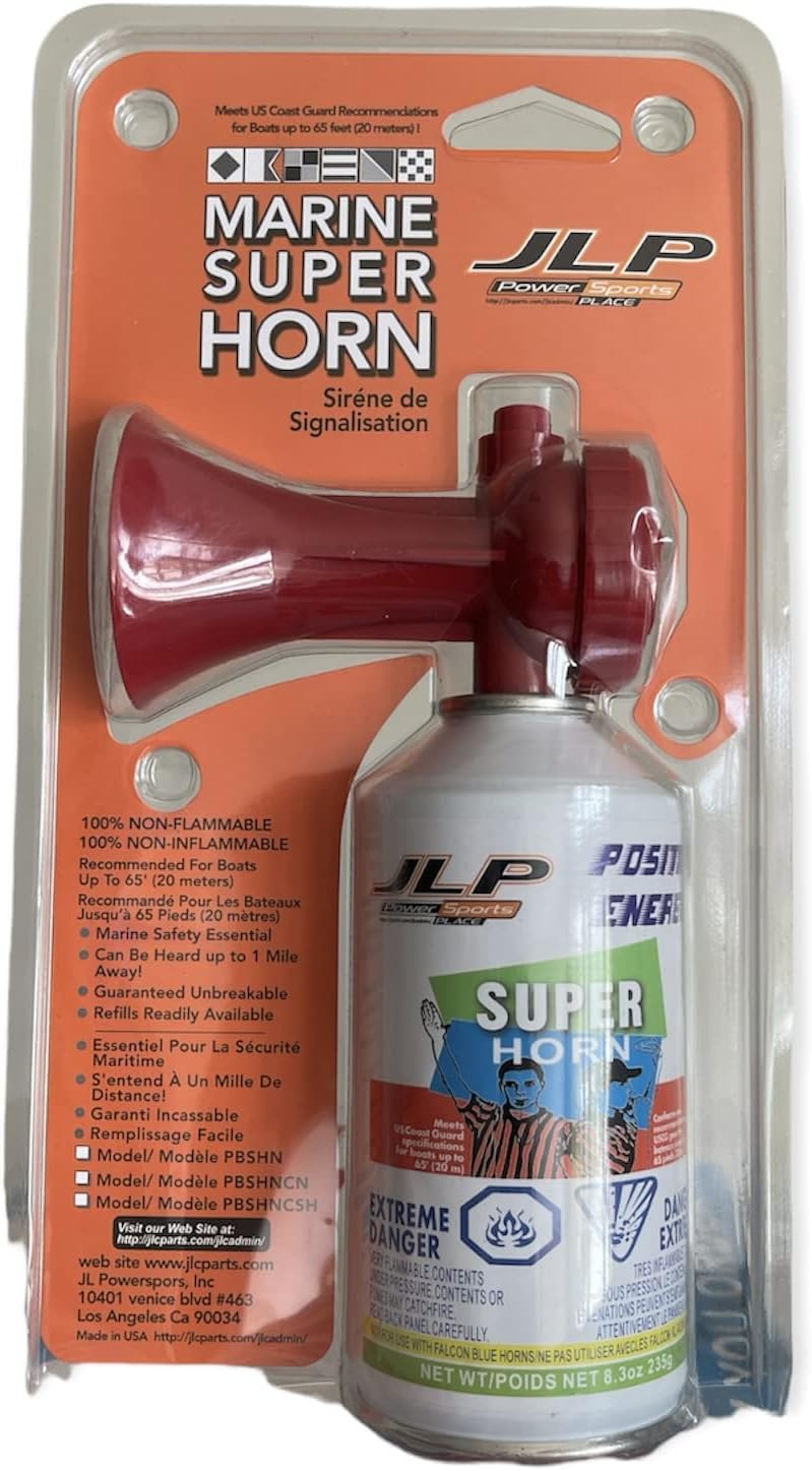 Air Horn ? Large Size (8.3 oz), Loud 1 Mile Range, Meets EPA & USCG Standards ? Great for Boat & Marine Safety, Ideal for Sporting Events Such as Football & Soccer Emergency