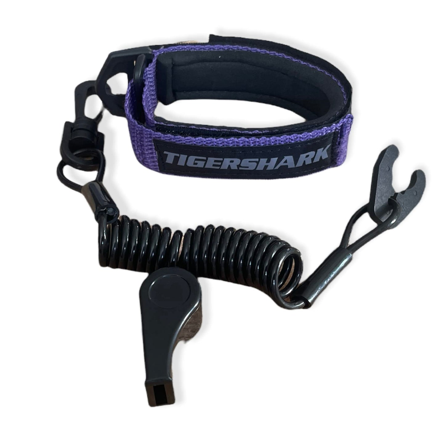 Tigershark Tiger Shark Barracuda Daytona Monte Carlo Monteg Lanyard & Wrist Band Whistle Purple Black