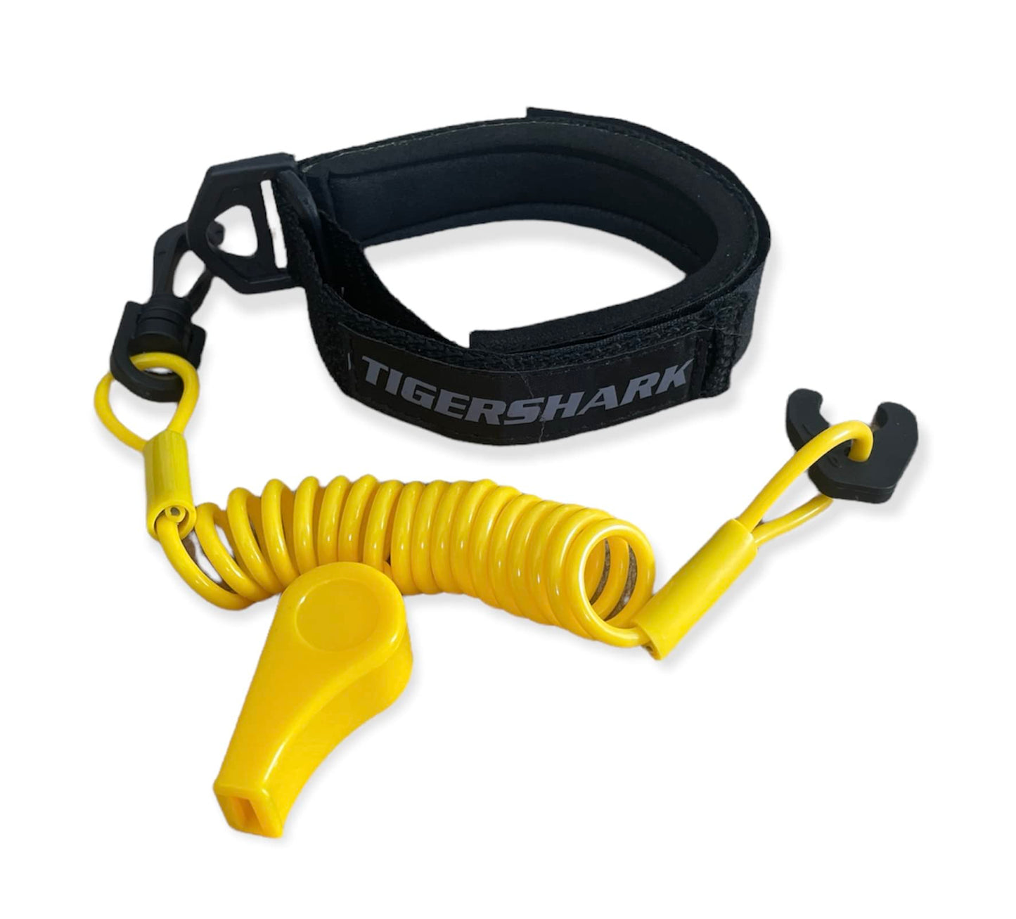 Tigershark Tiger Shark Barracuda Daytona Monte Carlo Monteg Lanyard & Wrist Band Whistle Black Yellow