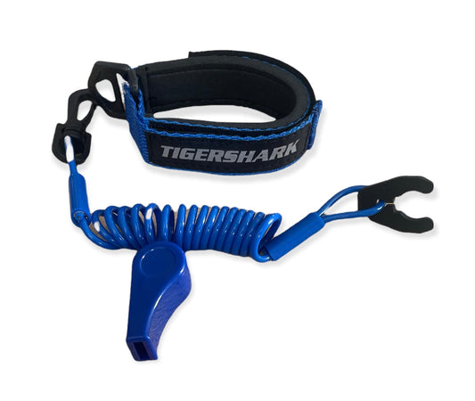 Tigershark Tiger Shark Barracuda Daytona Monte Carlo Monteg Lanyard & Wrist Band Whistle Blue