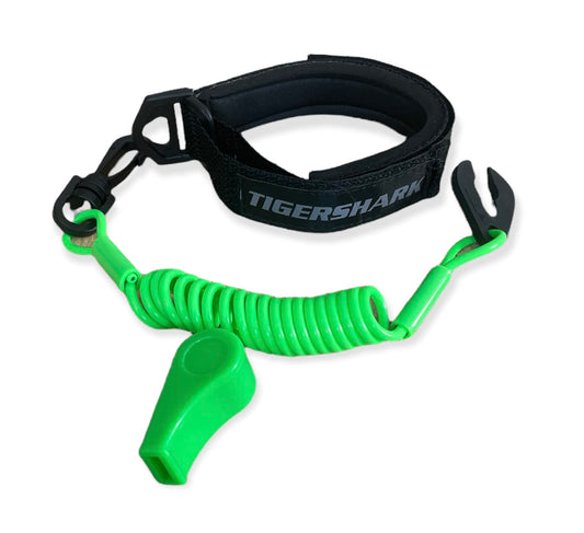 Tigershark Tiger Shark Barracuda Daytona Monte Carlo Monteg Lanyard & Wrist Band Whistle Black Green