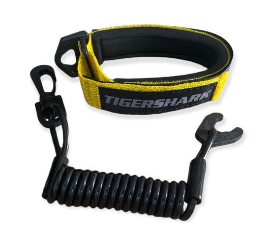 JLP Tigershark Tiger Shark Barracuda Daytona Monte Carlo Monteg Lanyard & Wrist Band Yellow/Black
