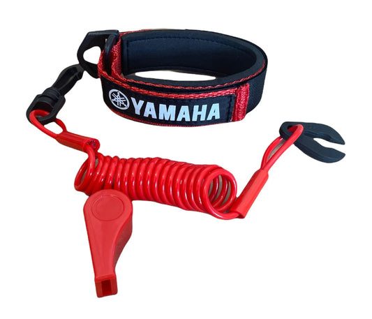 JLP Yamaha Superjet SJ Waverunner GP XL VX VXR Raider LX SHO Replacement Lanyard & Whistle Wrist Band Red