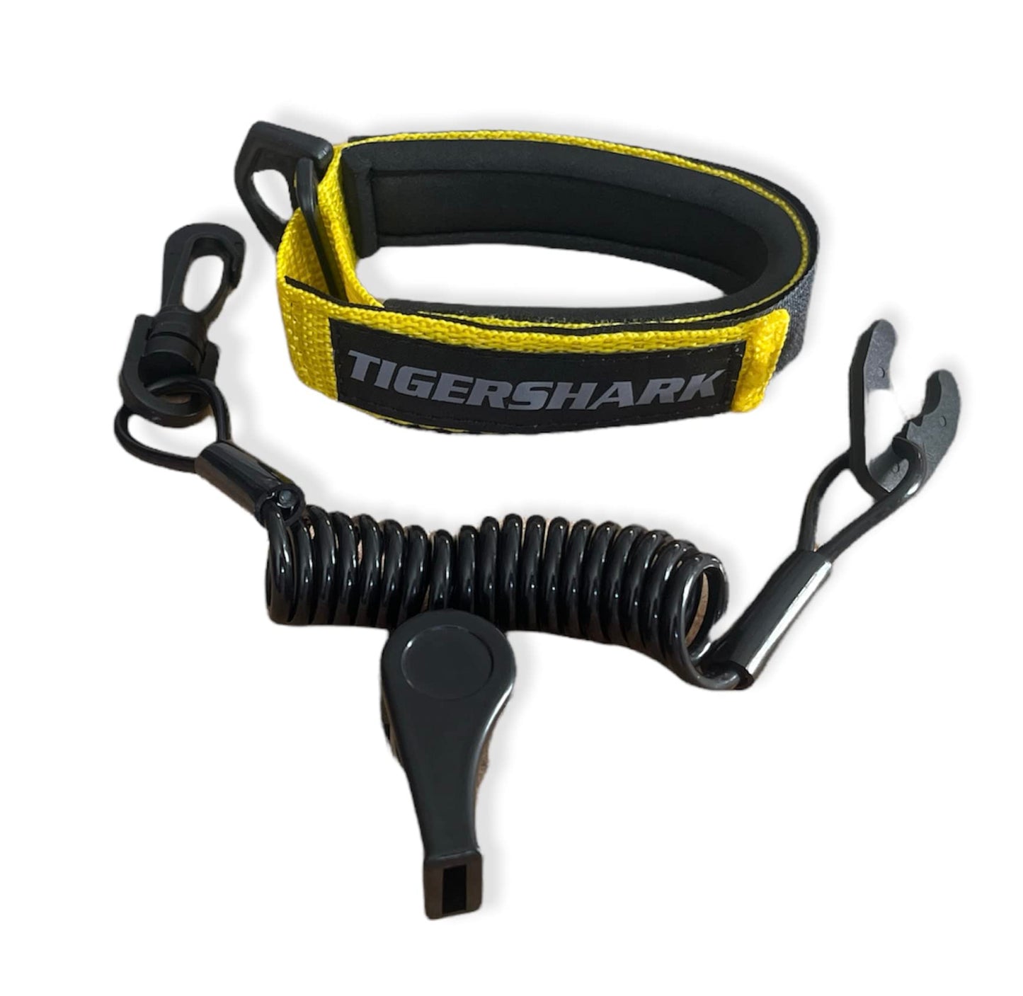 Tigershark Tiger Shark Barracuda Daytona Monte Carlo Monteg Lanyard & Wrist Band Whistle Yellow Black