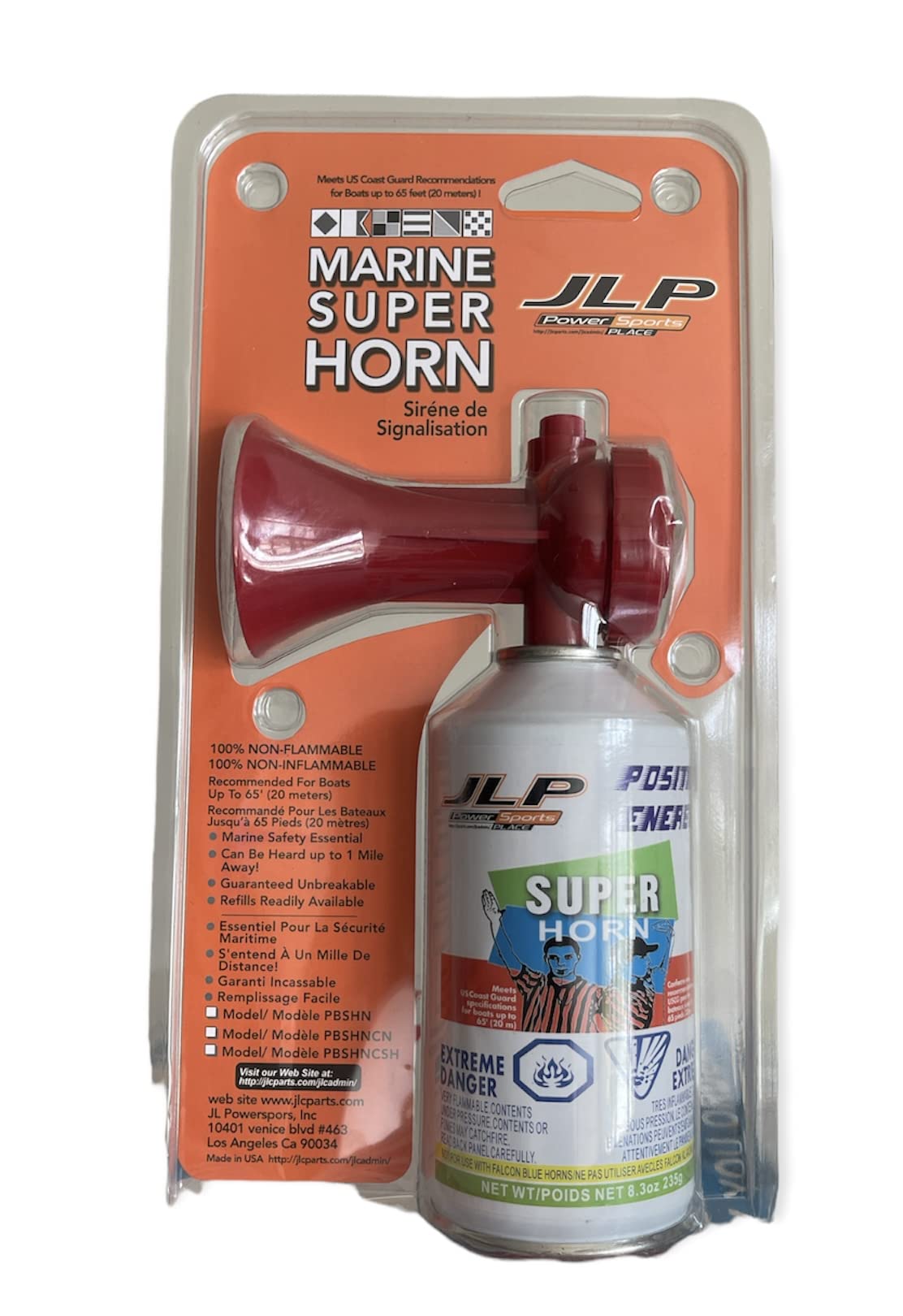 Air Horn Jumbo 8.3oz Super blast laud Portable USA Safety