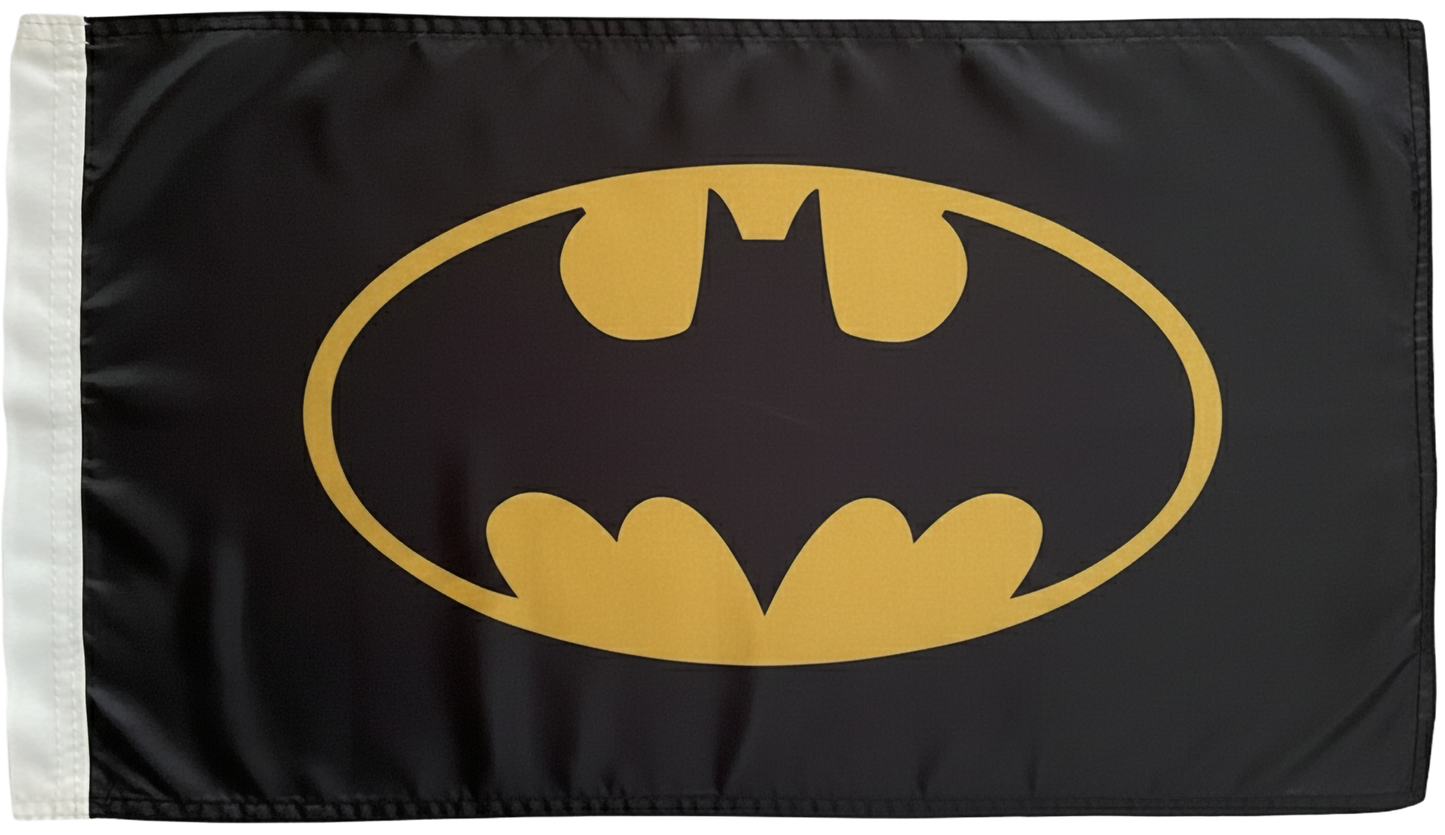 JLP 6 Ft Tall 1/4 In Pole 19x12 In Flag Whip Mudding Mud Sports Batman