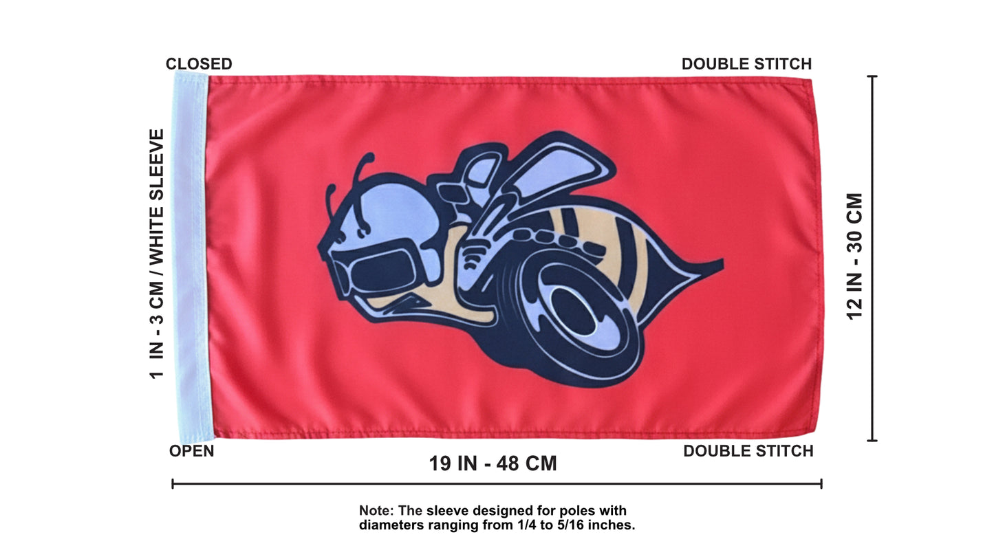 Bandera flexible de 6 pies Canam Can Am Maverick X3 Polaris Rzr Glamis Dunes Rumble Bee