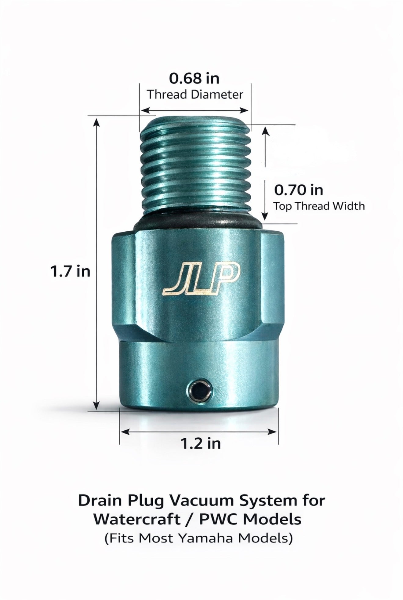 JLP Drain Plug Vacate Valve System Aluminum Yamaha SuperJet  GP GPR XV VXR XL XLT Blue