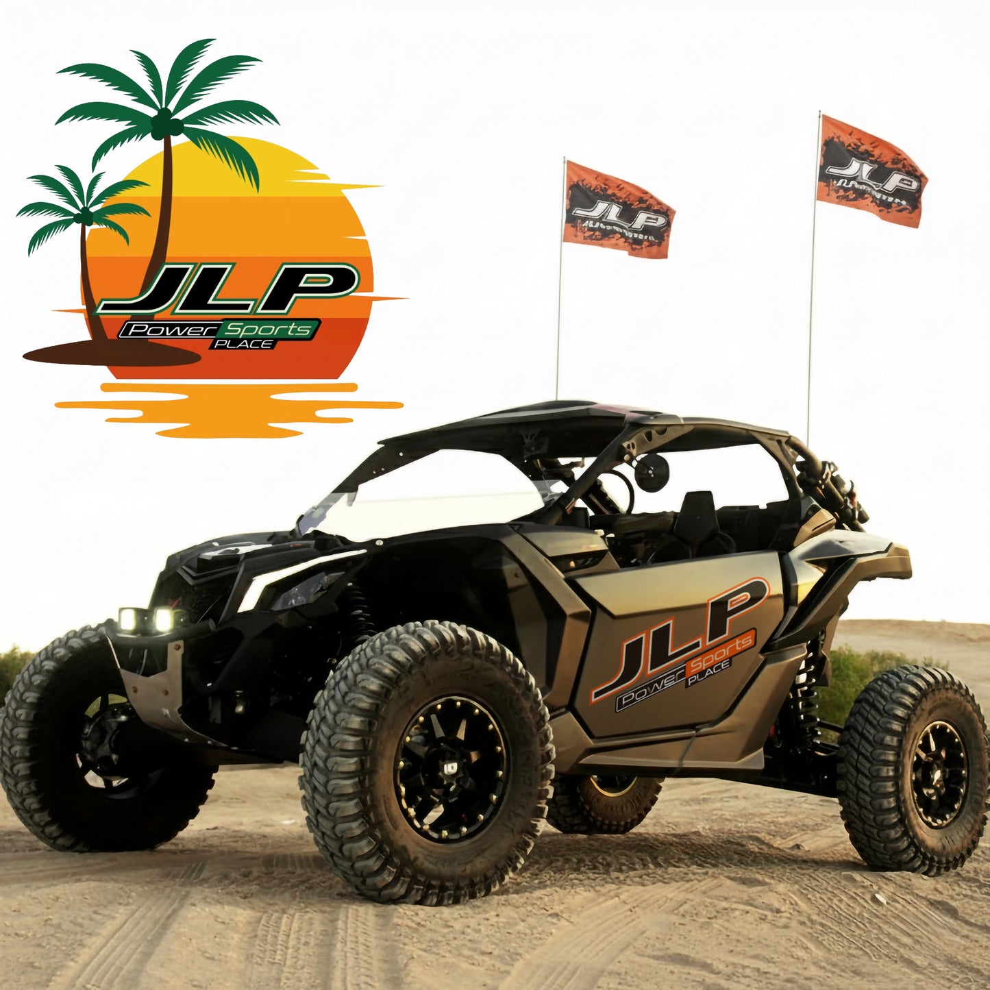 JLP 6 Ft Tall 1/4 In pole 12x12  Fuchsia ATV Whip Flag Sand Sports