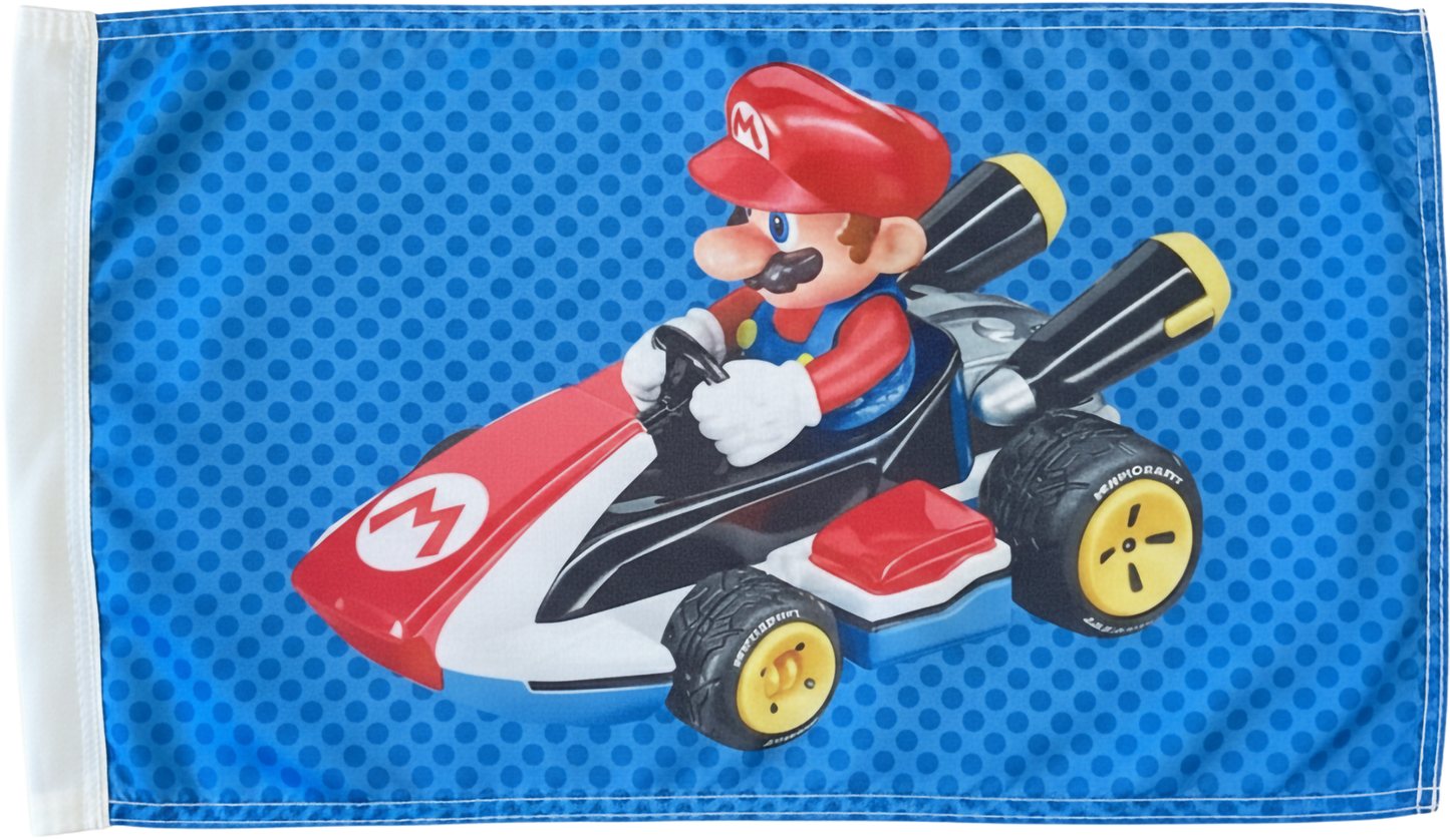 JLP 6 Ft Tall 1/4 In Pole 19x12 In Flag Whip Sand Sports ATV Mario Cart