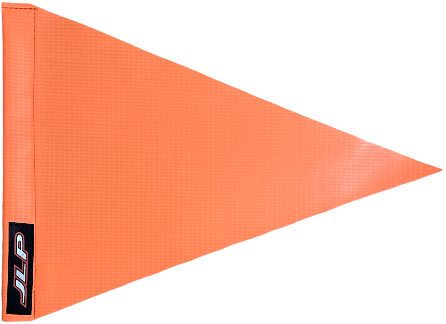 JLP 3.5 Ft Tall 1/4 In Pole 15x10 Flag Whip Heavy Duty Ride Park Approved Wind Resistant Vinyl Triangle Neon Orange