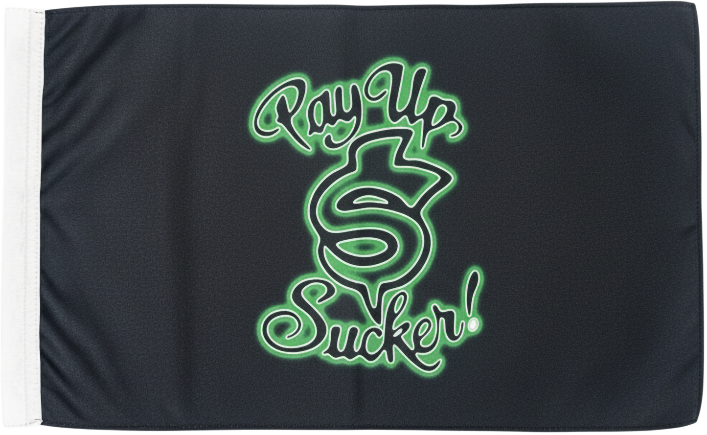 JLP 3.5 Ft Tall 1/4 In Pole 19x12 In Flag Whip Pay Up Sucker ATV