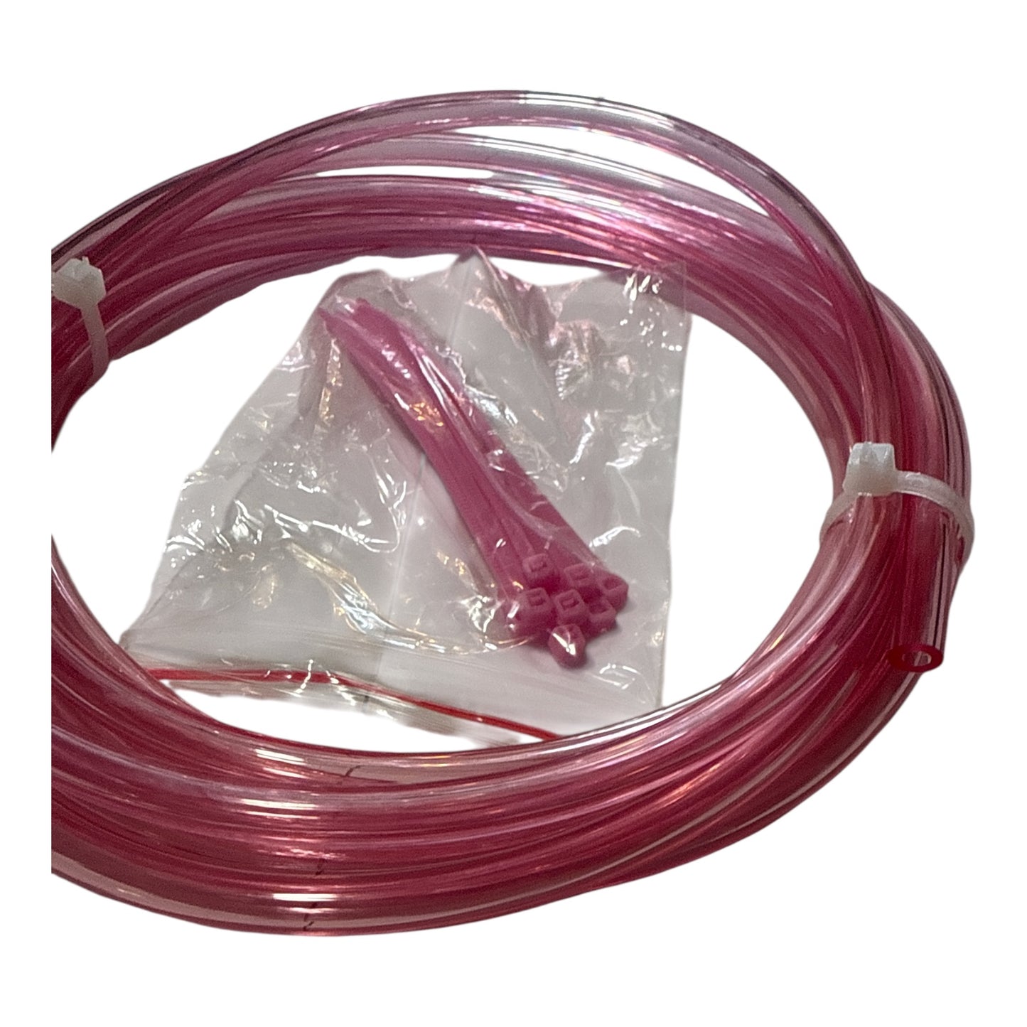 JLP Translucent Primer Oil Line Hose kit fuel carb Fuel 1/8 In Red