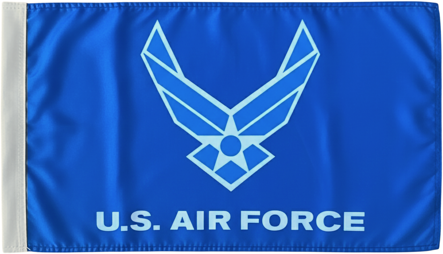 JLP 6 Ft Tall 1/4 In Pole 19x12 In Flag Whip ATV UTV Desert Sports Air Force Corp