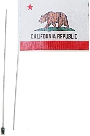 Bandera de servicio pesado de California de 2 piezas JLP Can Am Maverick X3 Polaris YXZ1000 de 7 pies