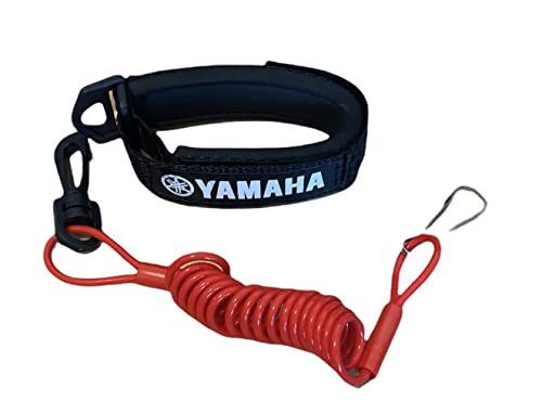 Yamaha Superjet SJ Waverunner GP XL VX VXR Raider LX SHO Replacement Lanyard & Whistle Wrist Band Black / Red