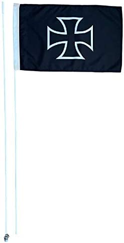 JLP Raptor TRX KFZ LTZ Banshee YFZ Flexible 2 Part 7' Whip Flag Glamis Iron Cross