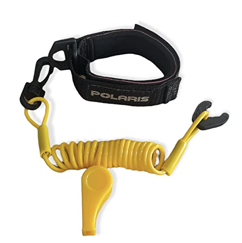 Polaris SL SLT SLTX Virage Octane MSX All Models Whitstle Wrist Band & Lanyard Black / Yellow