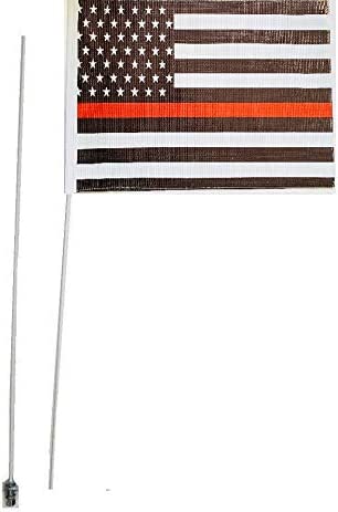 JLP Thin Red Line Maverick X3 Polaris Yamaha YXZ1000 2 Part 7' Whip Heavy Duty Flag