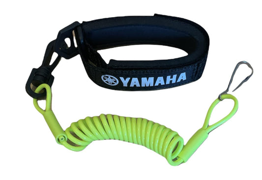 Yamaha Superjet SJ Waverunner GP XL VX VXR Raider LX SHO Replacement Lanyard & Wrist Band Black / Neon Yellow