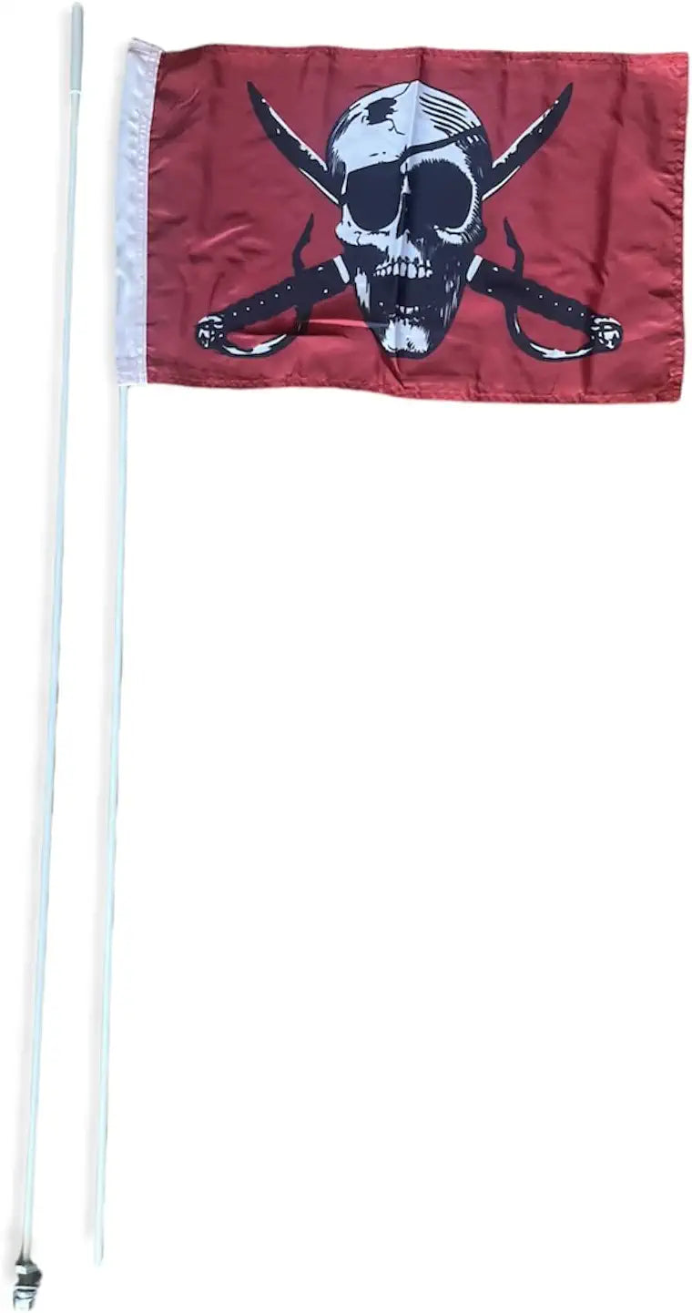 Bandera pirata Glamis resistente con látigo de 7 pies para Silverado, Sierra, Raptor, Tacoma, Tundra 2