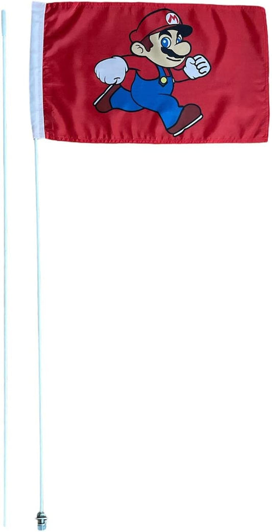 Wildcat Razr Teryx Rhino Big Red Mule 2 Part 7' Whip Flag Can-am RZR Mario