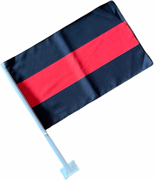 Bandera con clip para ventana de Ford F150, F250, F350, Ranger, Bronco, línea roja, bombero