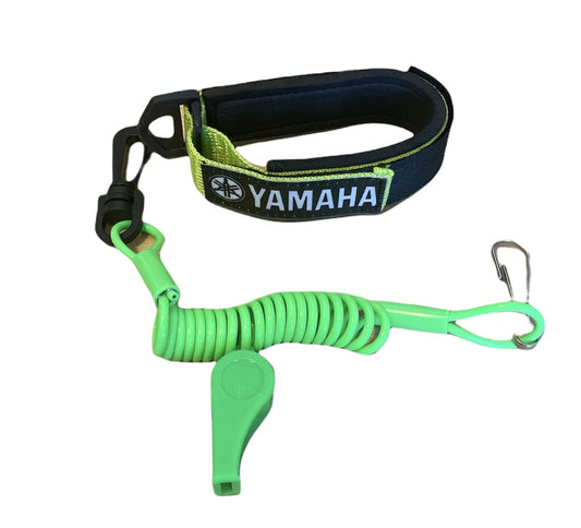 Yamaha VX FX SHO SVHO V1 Cruiser Sport VXR VXS SJ Superjet Replacement Lanyard & Whistle Wrist Band Neon Green