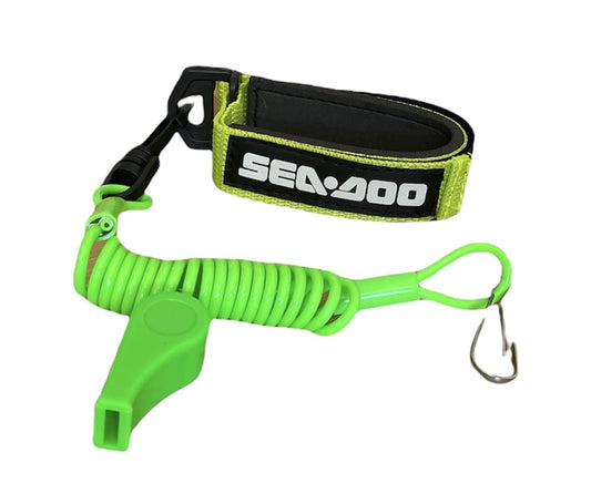 SSkidoo Ski-Doo Renegade MXZ Summit GSX Freeride Expedition Replacement Lanyard & Whistle Wrist Band Neon Green