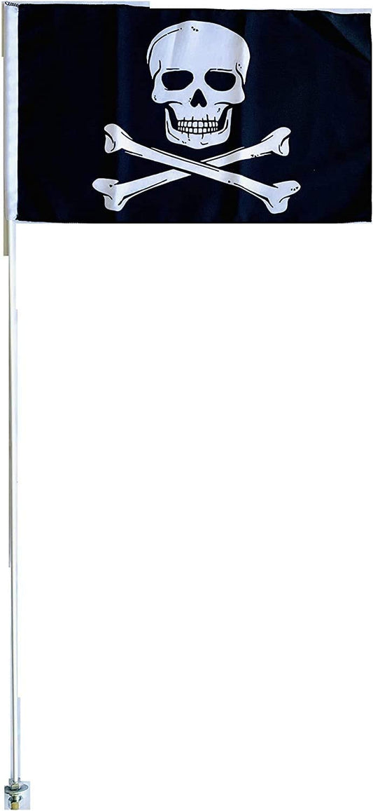 JLP Silverado Sierra Raptor Tacoma Tundra Flexible 6' ATV Whip Flag Pirate
