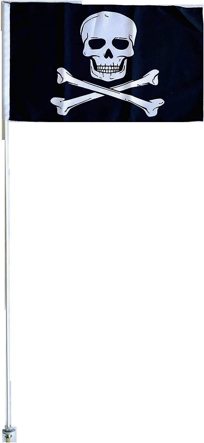 JLP Raptor Tacoma Tundra Flexible 3.5' ATV Whip Flag Pirate