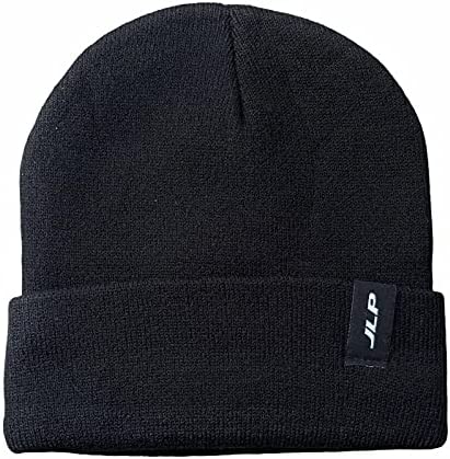 Solid JLP Beanie Hat School Party Social Warm Black Beanie