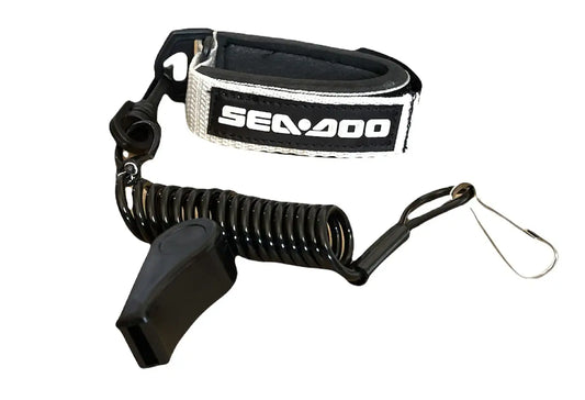 SEADOO DESS Key Replacement Repair Safety Lanyard Tether Cord With Whistle SEA DOO SEA-DOO White