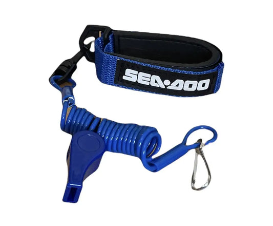 SEADOO DESS Key Replacement Repair Safety Lanyard Tether Cord With Whistle SEA DOO SEA-DOO Blue