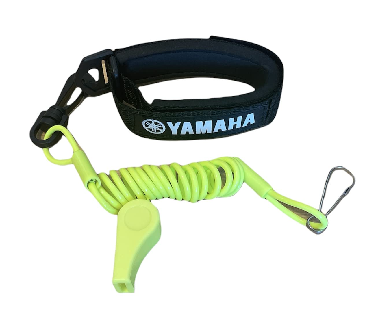 Yamaha VX FX SHO SVHO V1 Cruiser Sport VXR VXS SJ Superjet Replacement Lanyard & Whistle Wrist Band Black/N.Yellow