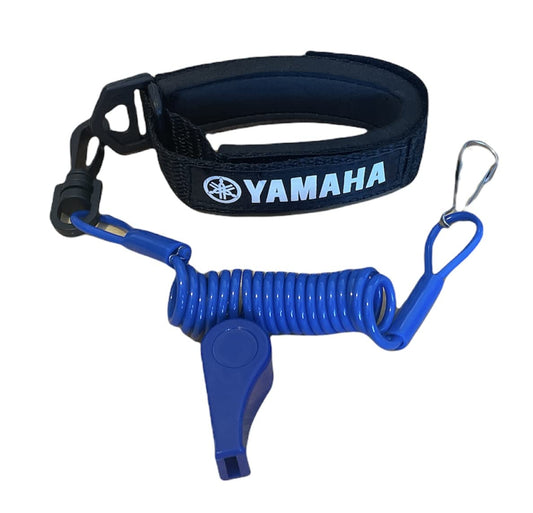 Yamaha VX FX SHO SVHO V1 Cruiser Sport VXR VXS SJ Superjet Replacement Lanyard & Whistle Wrist Band Black/Blue