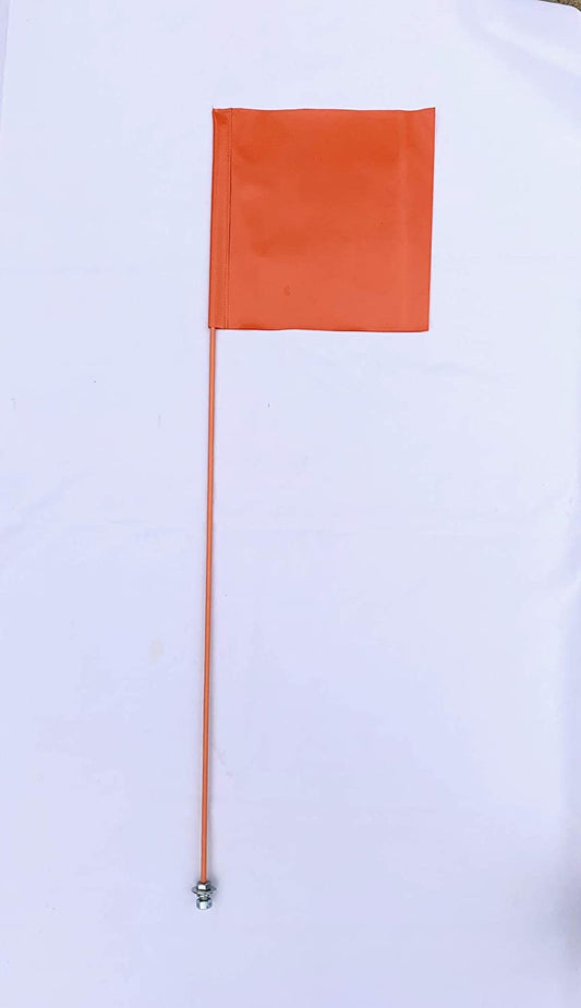 Bandera tipo látigo para vehículos todo terreno JLP Maverick X3 Polaris RZR de 3,5 pies Bandera resistente color naranja Glamis