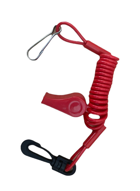 SEADOO DESS Key Replacement Repair Safety Lanyard Tether Cord With Whistle SEA DOO SEA-DOO Red