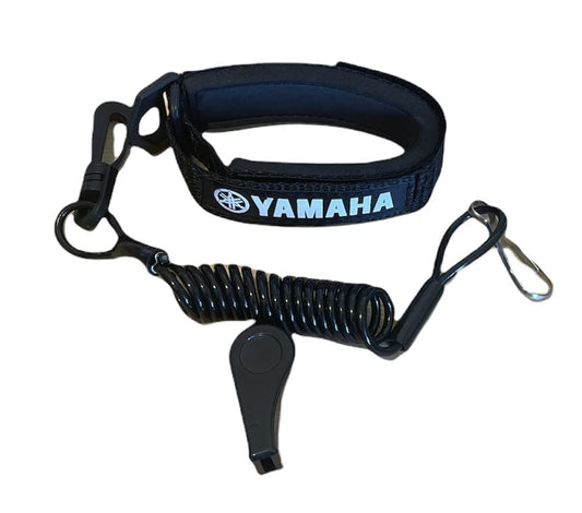 Yamaha Superjet SJ Waverunner GP XL VX VXR Raider LX SHO Replacement Lanyard & Whistle Wrist Band Black