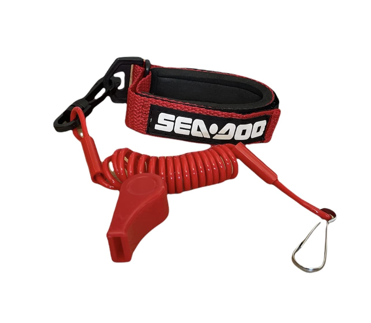 SEADOO DESS Key Replacement Repair Safety Lanyard Tether Cord With Whistle SEA DOO SEA-DOO REd