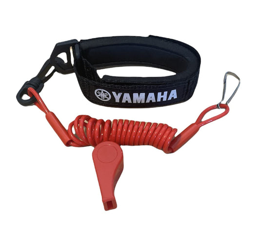 Yamaha Superjet SJ Waverunner GP XL VX VXR Raider LX SHO Replacement Lanyard & Whistle Wrist Band Black/Red