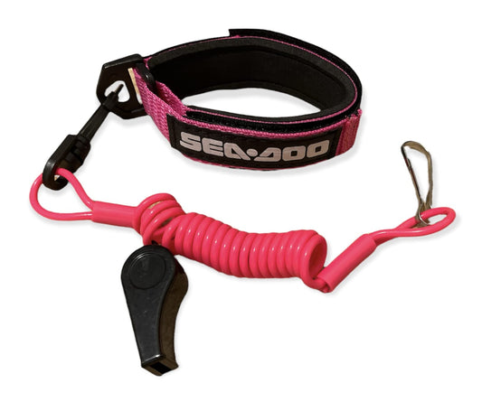 Sea-Doo GTX GTI GSX GS XP SPX SPI RXP RXT RXPX Replacement Lanyard & Whistle Wrist Band Neon Pink
