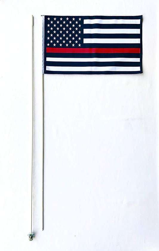 JLP Silverado Sierra Raptor Tundra Flexible 2 Part 7' Whip Flag RED LINE