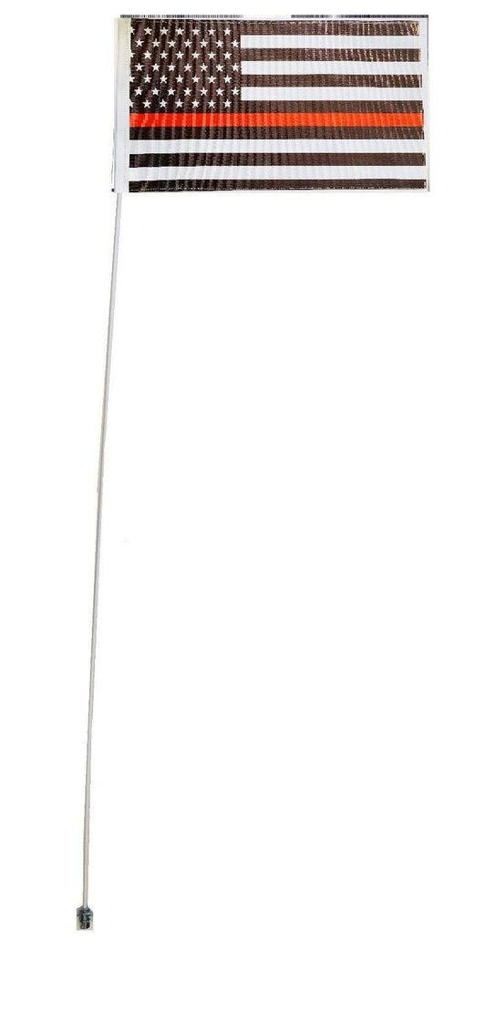 JLP Thin Red Line American Sierra Raptor Tacoma Tundra Flexible 6' ATV Whip Flag Heavy Duty